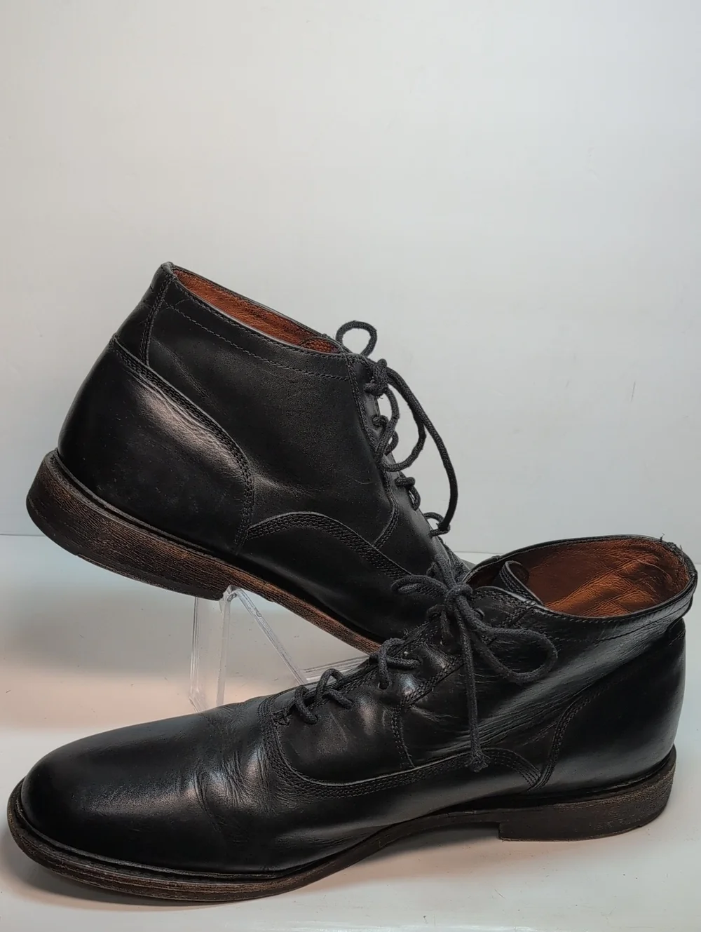 Frye Black Leather Chukka Lace-Up ankle Boots mens size 13